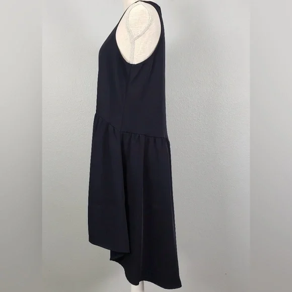 Pleione Sleeveless Hi-Lo Shift Dress in Navy Blue, Size Small - Picture 2 of 10